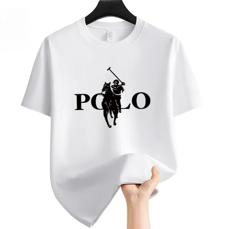 Summer fashion - Men's clothing - Business casual short-sleeved T-shirts - Round-neck tops - Breathable…