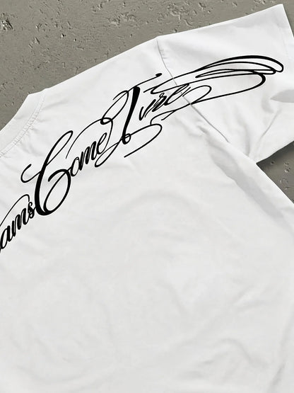 Men's Printed Short Sleeved T-shirt, Casual Street Style Round Neck Top, Fashionable All Year Round - Al… - product view 3