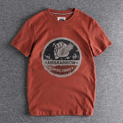 Summer New American Retro Short-sleeved O-neck Skull Printed T-shirt Men's Fashion Simple 100% Cotton Wa… - product view 9