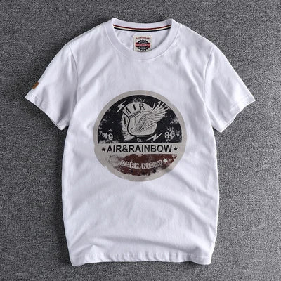 Summer New American Retro Short-sleeved O-neck Skull Printed T-shirt Men's Fashion Simple 100% Cotton Wa… - product view 10