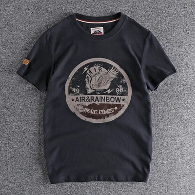 Summer New American Retro Short-sleeved O-neck Skull Printed T-shirt Men's Fashion Simple 100% Cotton Wa… - product view 11