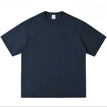 400gsm High Qualtity Oversized Heavy Weight T-shirt for Men Short Sleeve Tee Cotton Solid Color Trend Le… - product view 11