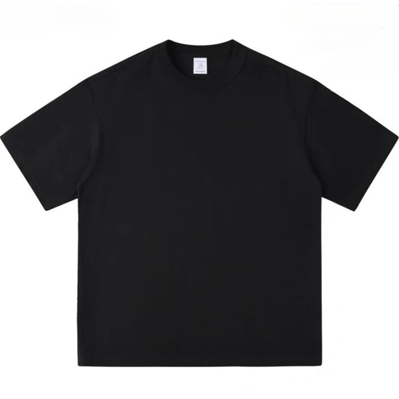 400gsm High Qualtity Oversized Heavy Weight T-shirt for Men Short Sleeve Tee Cotton Solid Color Trend Le… - product view 8