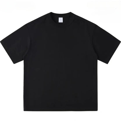 400gsm High Qualtity Oversized Heavy Weight T-shirt for Men Short Sleeve Tee Cotton Solid Color Trend Le… - product view 8