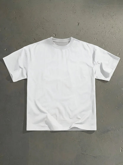 Men's Printed Short Sleeved T-shirt, Casual Street Style Round Neck Top, Fashionable All Year Round - Al… - product view 2